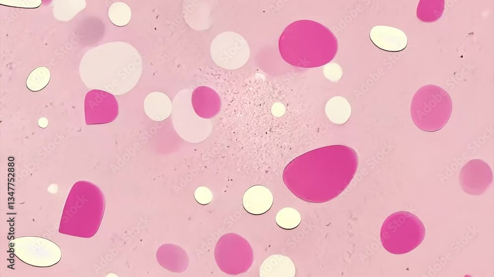 Microscopic view of cells, swirling motion, pink background, medical research Microscopic view of cells, swirling motion, pink background, medical research