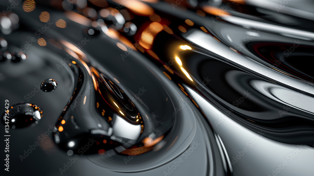 Luxurious Black Liquid Metal with Glossy Reflections – Ultra-HD Abstract Texture Luxurious Black Liquid Metal with Glossy Reflections – Ultra-HD Abstract Texture