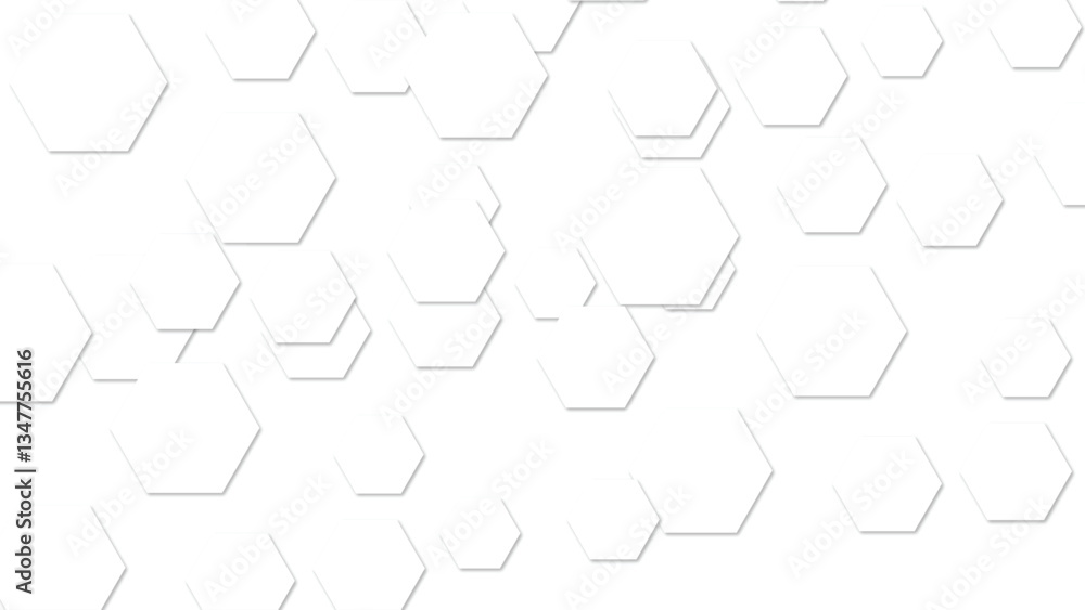 Abstract white hexagon pattern background. Abstract hexagon technology design background. Futuristic honeycomb mosaic white background. Vector Illustration. Abstract white hexagon pattern background. Abstract hexagon technology design background. Futuristic honeycomb mosaic white background. Vector Illustration.