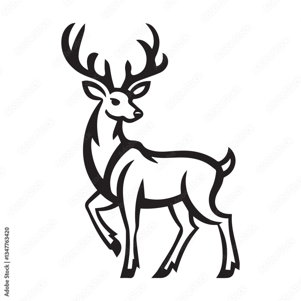 Obraz premium deer vector illustration