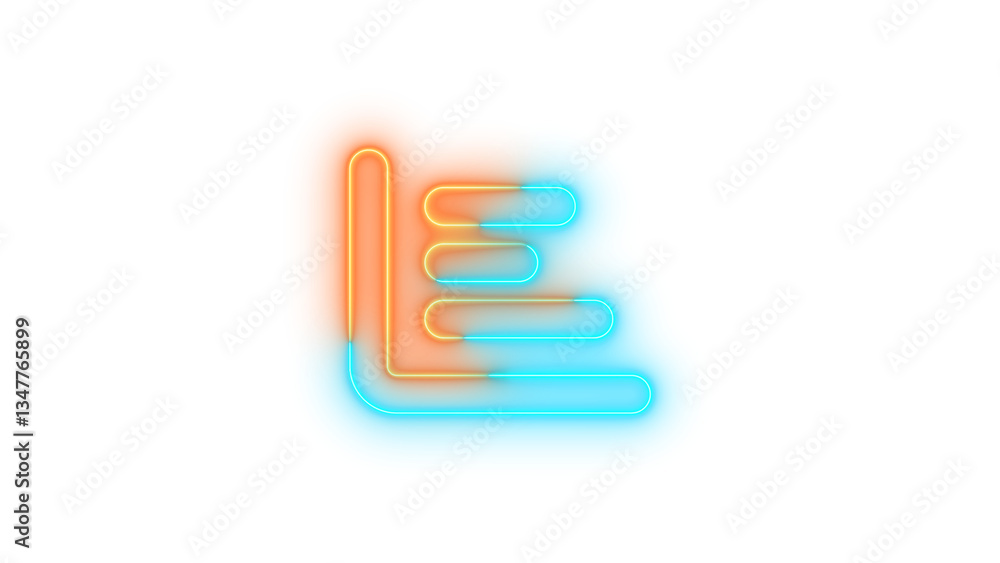 Neon chart bar symbol icon brown cyan color glowing with transparent background Neon chart bar symbol icon brown cyan color glowing with transparent background