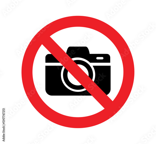 No Photography Allowed Prohibited Symbol Icon.