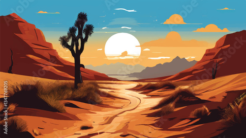 Obraz na plátně Desert Landscape