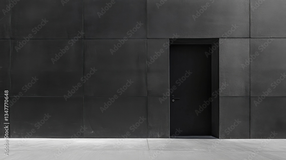A minimalist, high-contrast image of a black door icon centered on a smooth grey backdrop, with clean lines and sharp edges, creating a simple yet striking visual. A minimalist, high-contrast image of a black door icon centered on a smooth grey backdrop, with clean lines and sharp edges, creating a simple yet striking visual.