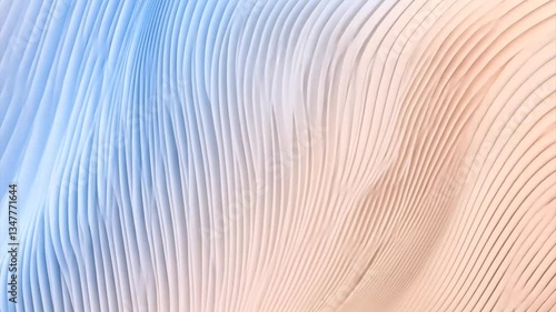 Pastel wave texture, interior design, curved lines, soft light, background