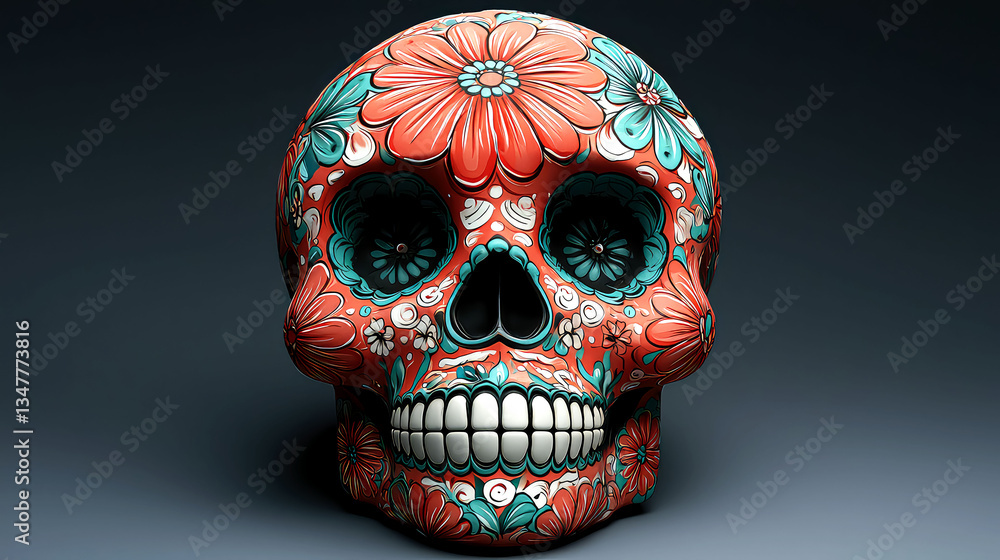 Vibrant Sugar Skull: A Day of the Dead Masterpiece Vibrant Sugar Skull: A Day of the Dead Masterpiece