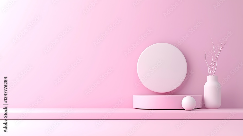 Obraz premium Pink minimalist display