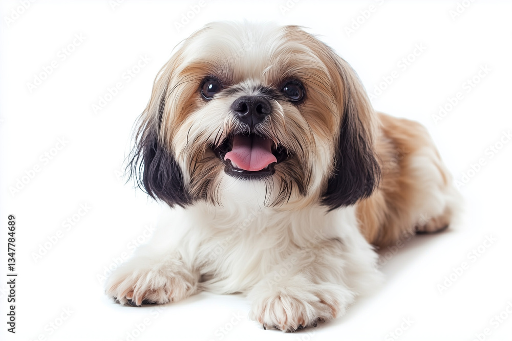 Adorable small dog with a happy expression isolated on white Adorable small dog with a happy expression isolated on white