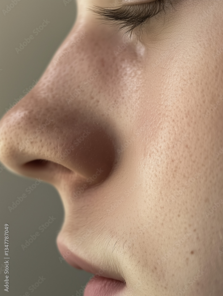 Close-Up of a Dehydrated Cheek with Dry Skin Texture Close-Up of a Dehydrated Cheek with Dry Skin Texture