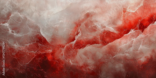 Abstract Red Background, Natural Stone Texture, Shattered Quartz