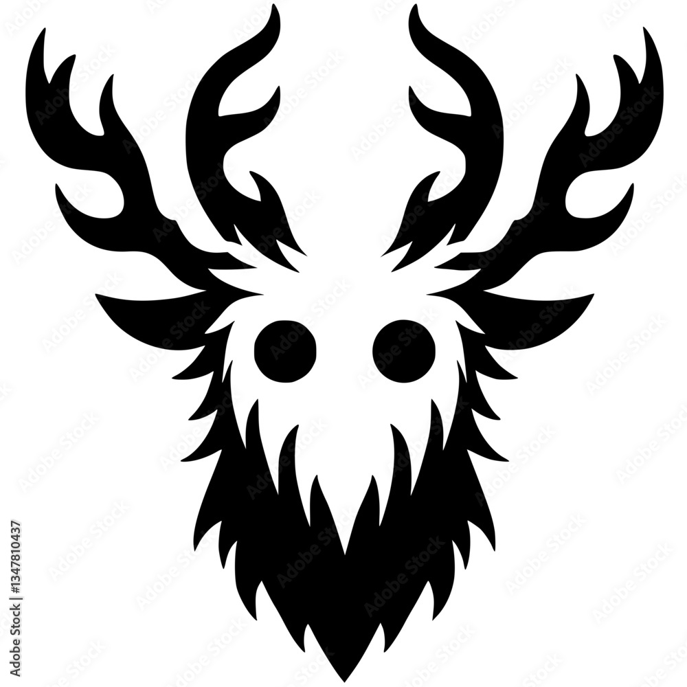 Fototapeta premium Creepy deer silhouette