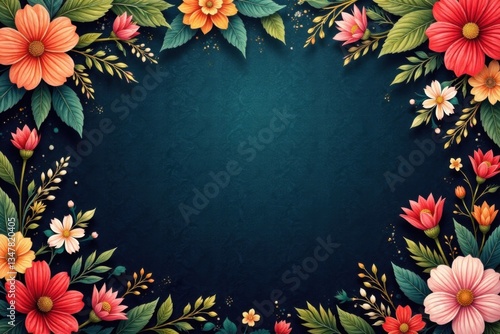 Intricate floral pattern with gold accents and colorful blooms on a large scale background, design, decoration, royal
