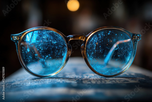 Wallpaper Mural A pair of glasses with a blue tint Torontodigital.ca