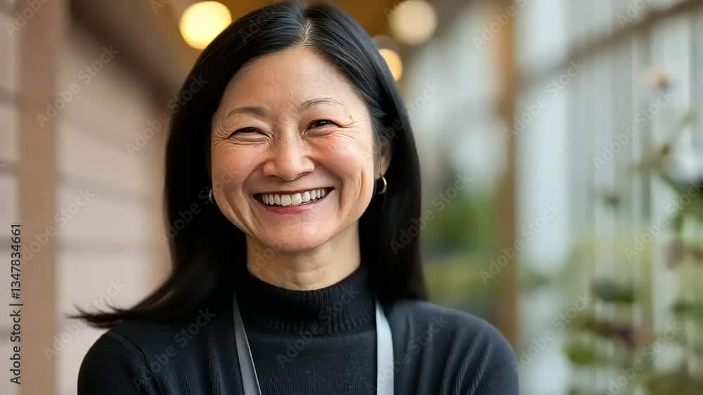 Portrait of a Smiling Asian Woman Portrait of a Smiling Asian Woman