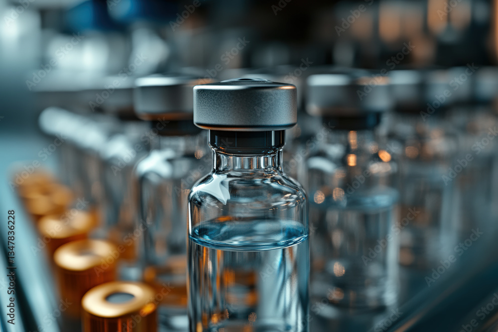Medical Vials in Laboratory Setting Medical Vials in Laboratory Setting