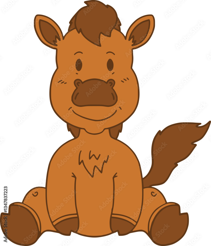 Zoo Donkey Illustration Zoo Donkey Illustration