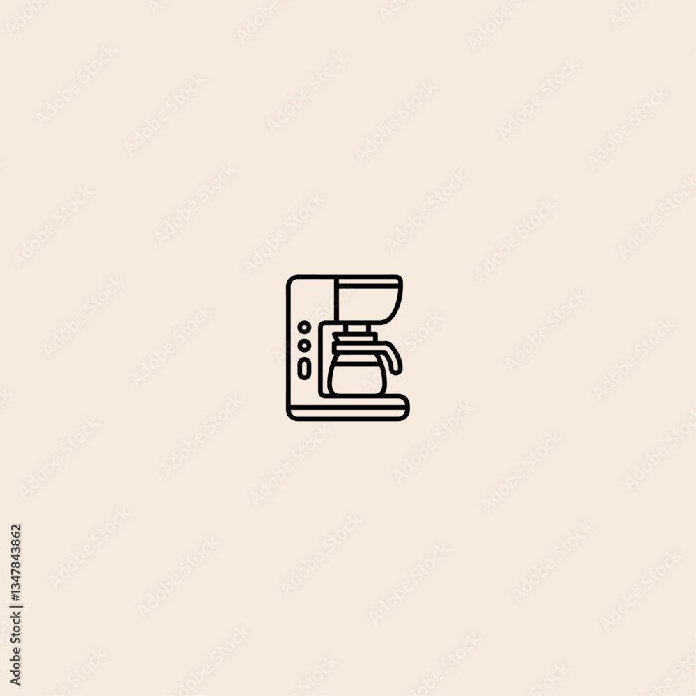 Coffee machine icon flat vector design. Coffee machine icon flat vector design.
