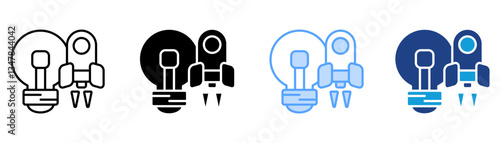 Idea Icon Set Multiple Style Collection