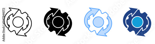Free Download Process Icon Set Multiple Style Collection - GFXLoad