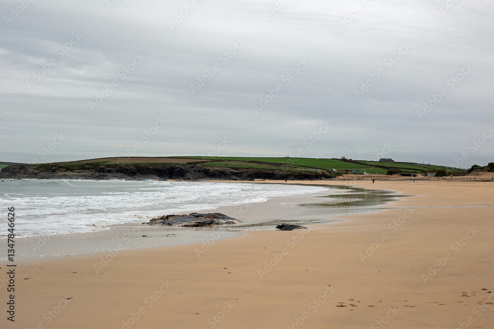 Rock beach, Padstow, Cornwall, England, December 2024, a sunny day at the beach Rock beach, Padstow, Cornwall, England, December 2024, a sunny day at the beach