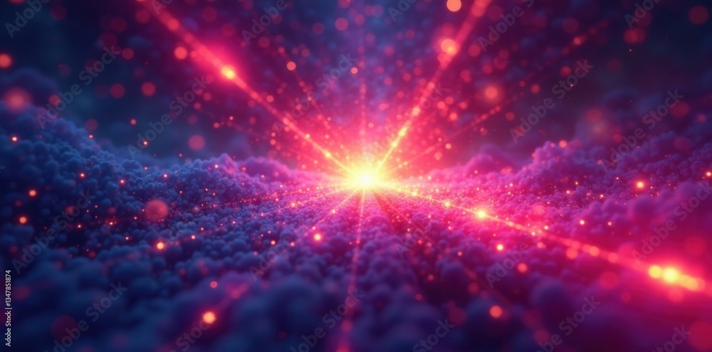 Vibrant shapes and lights radiating from a central point, pattern, lights Vibrant shapes and lights radiating from a central point, pattern, lights