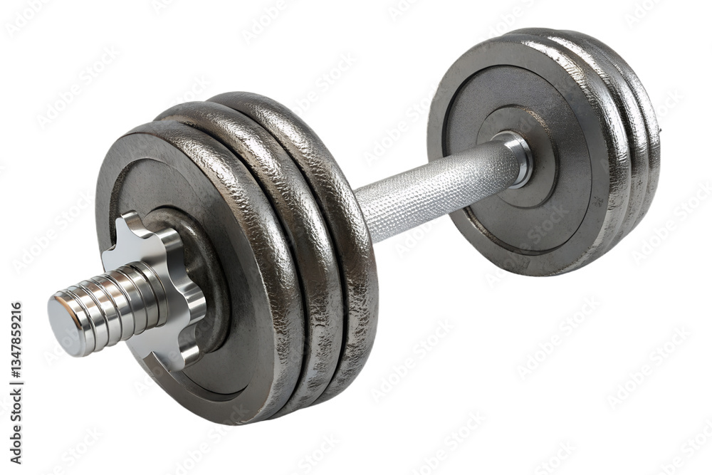 Naklejka premium Realistic 3D Dumbbell – Strength and Fitness