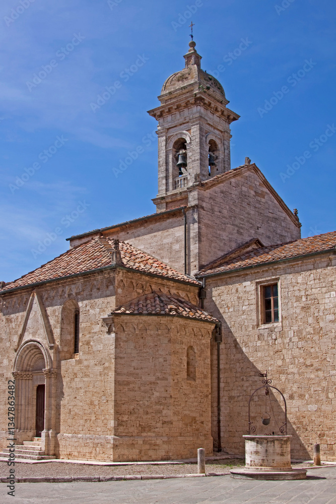 Die Kirche von San quirico d' Orcia Die Kirche von San quirico d' Orcia