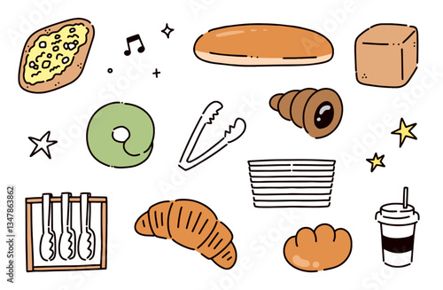 パンのイラストセット