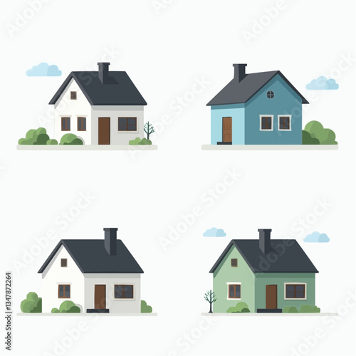 Wallpaper Mural Four Colorful Houses Illustration on White Background


 Torontodigital.ca