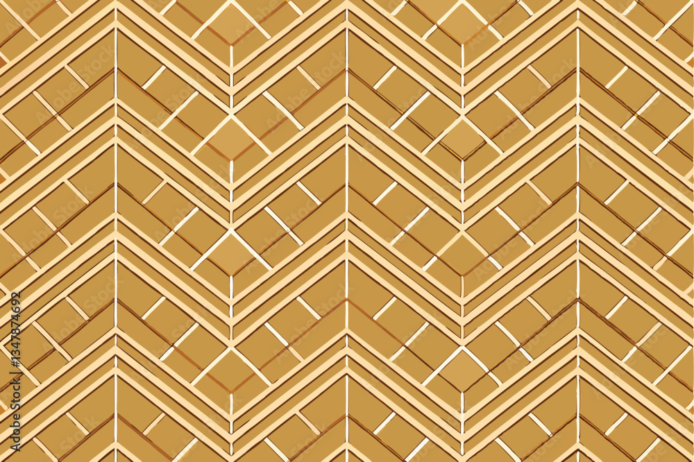 Elegant geometric pattern background of thin golden chevron lines creating a luxurious, seamless texture for high end design projects Elegant geometric pattern background of thin golden chevron lines creating a luxurious, seamless texture for high end design projects