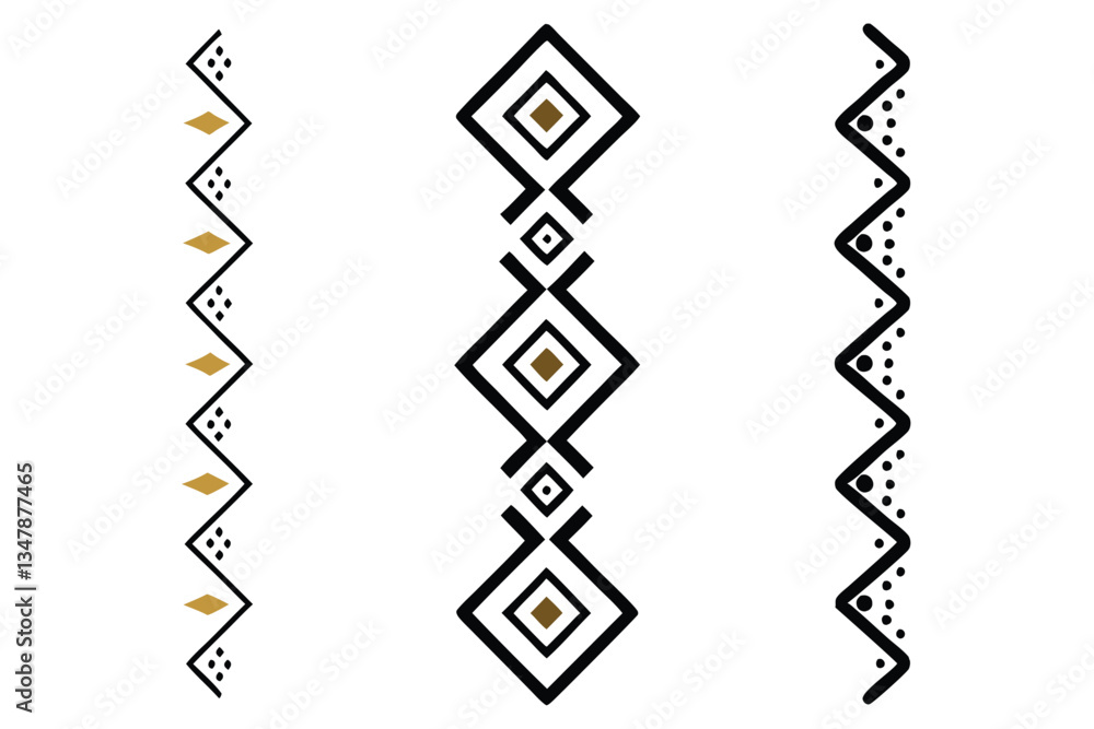 Abstract zigzag pattern in yellow and black with geometric shapes, icon set featuring modern, edgy design for stylish use in art Abstract zigzag pattern in yellow and black with geometric shapes, icon set featuring modern, edgy design for stylish use in art