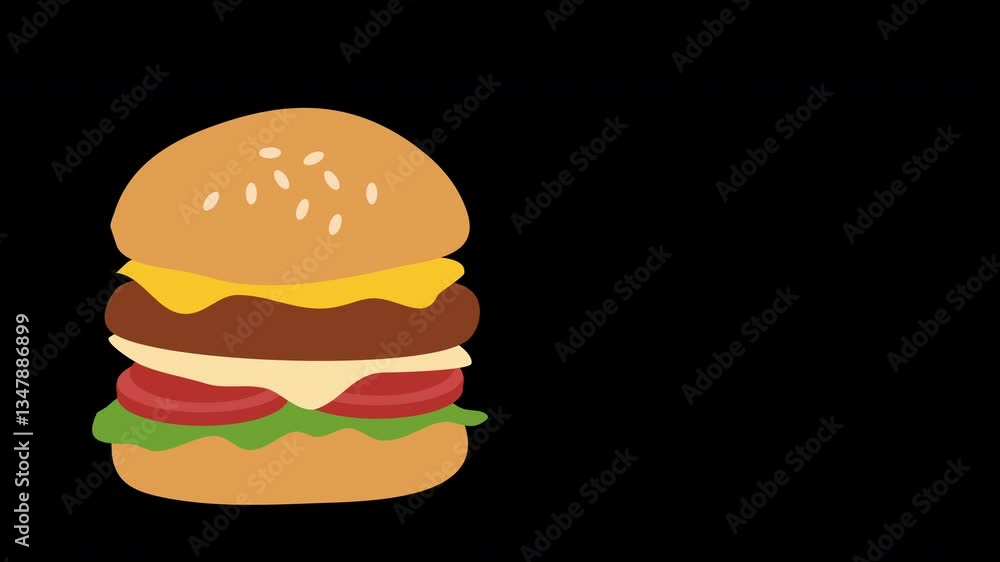 Burger illustration for Celebrating National Hamburger Day icon. Burger illustration for Celebrating National Hamburger Day icon.