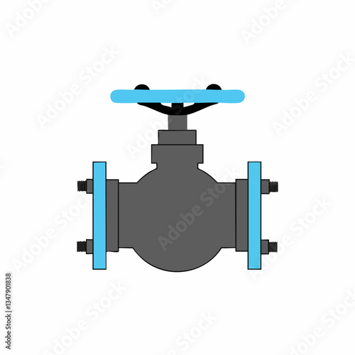 Gate Valve Diagram Illustration. Vector image