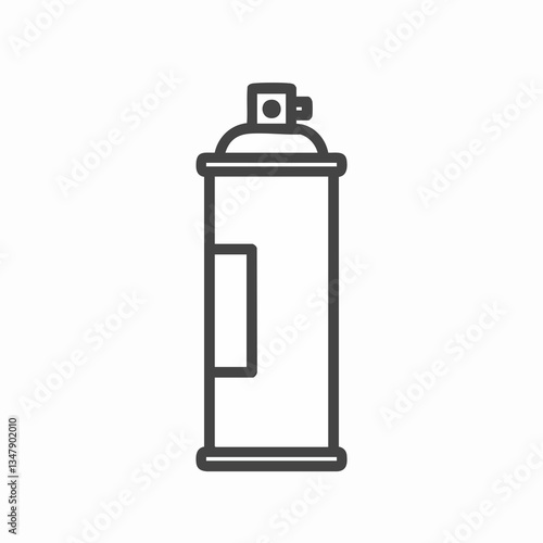 Aerosol Can Line Art Icon Illustration. Vector image