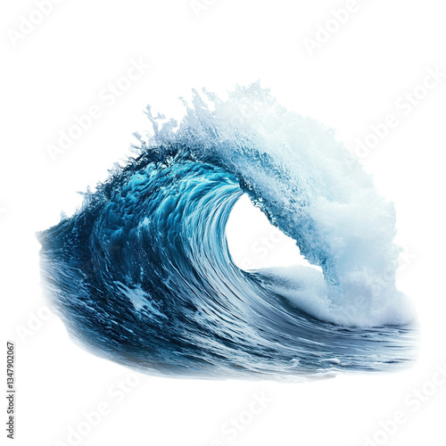 blue water splash isolated on transparent background, clipping path, png, 