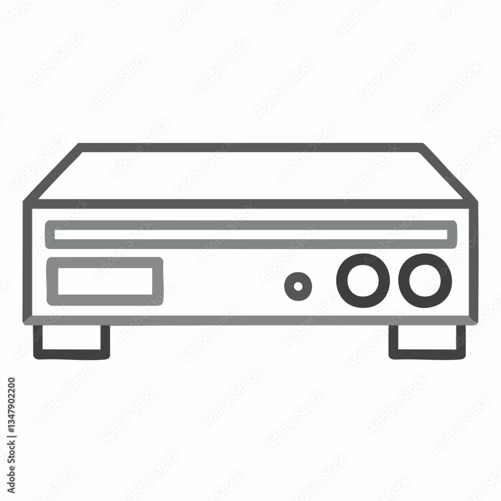 Fototapeta premium Digital Media Player Icon Illustration. Vector image