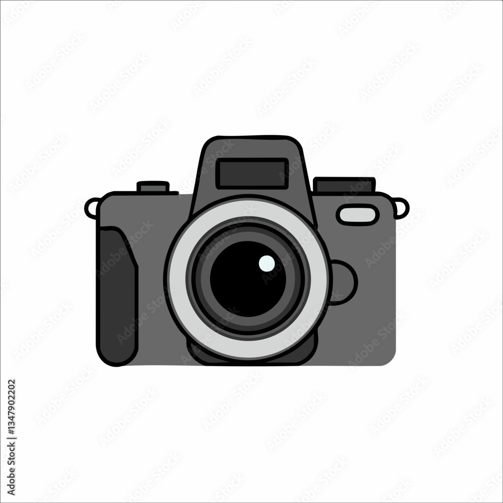Digital Camera Icon Illustration. Vector image Digital Camera Icon Illustration. Vector image
