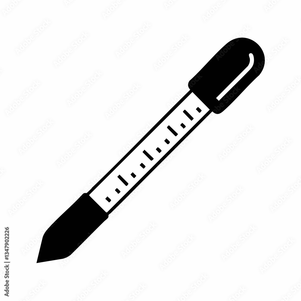 Graduated Measuring Instrument Icon. Vector image Graduated Measuring Instrument Icon. Vector image
