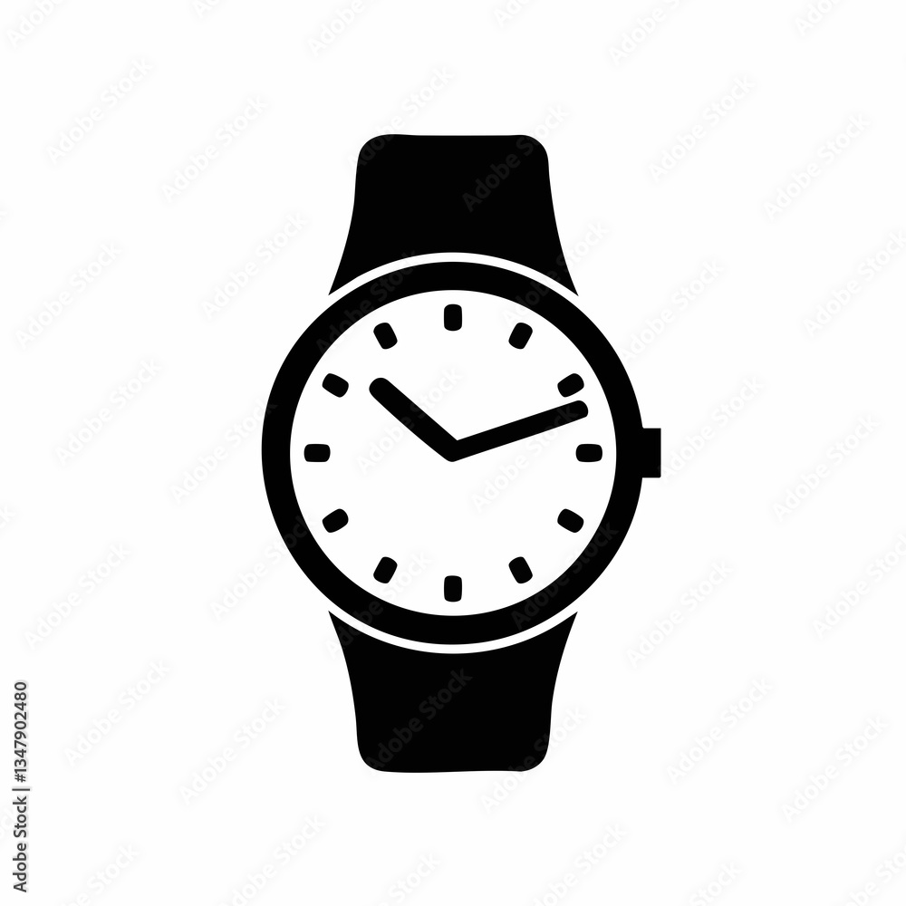 Wristwatch Icon Simple Design. Vector image Wristwatch Icon Simple Design. Vector image