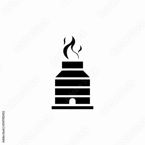 Smokestack Icon Vector Illustration Design. Vector image
