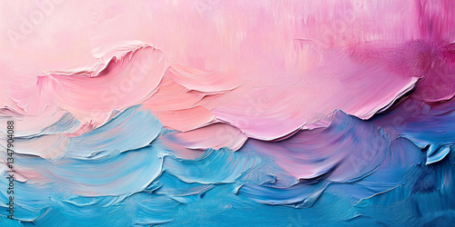 Wallpaper Mural A stunning abstract impasto painting with a pastel color palette, ideal for spring themes, Easter designs, or as a serene backdrop for romantic events. Torontodigital.ca