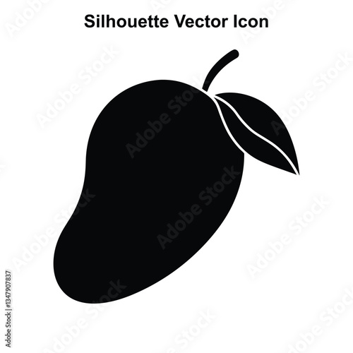 Illustration of a ripe pear with a leaf on a white background