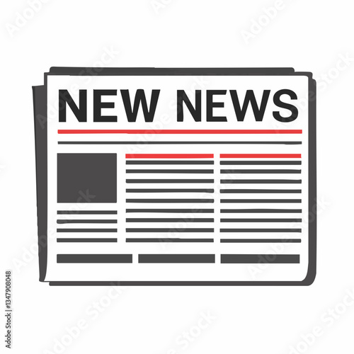 Newspaper Headline Illustration Design. Vector image