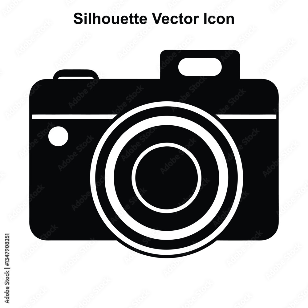 Camera icon vector illustration showing a digital photography symbol with lens and focus elements. Camera icon vector illustration showing a digital photography symbol with lens and focus elements.