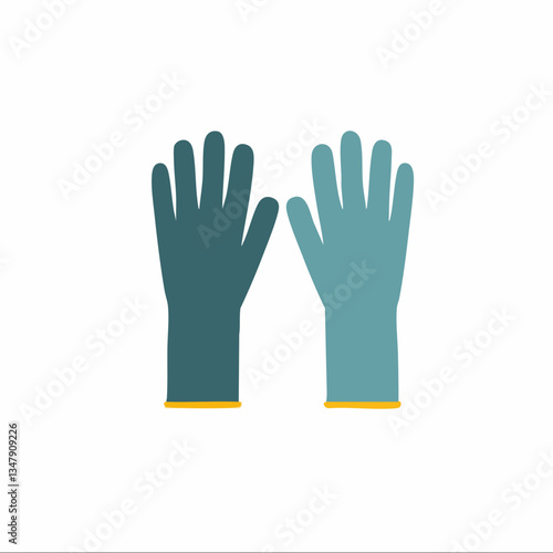 Pair of protective gloves illustration. Vector image
