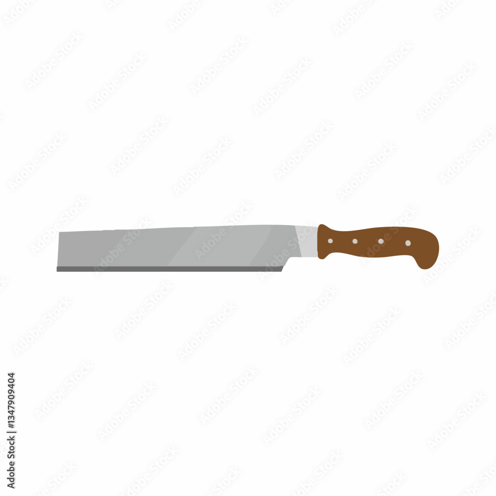 Long Metal File with Brown Handle Illustration. Vector image Long Metal File with Brown Handle Illustration. Vector image