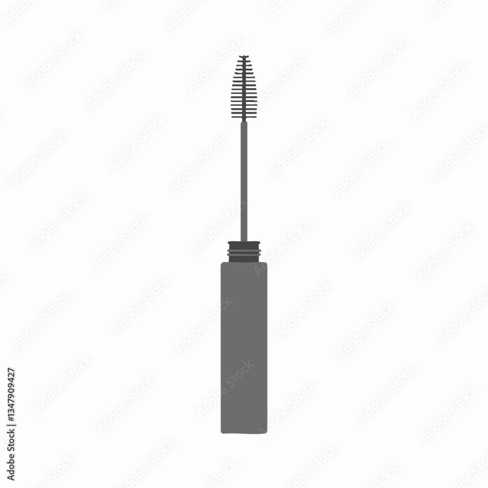 Obraz premium Mascara wand and container illustration. Vector image