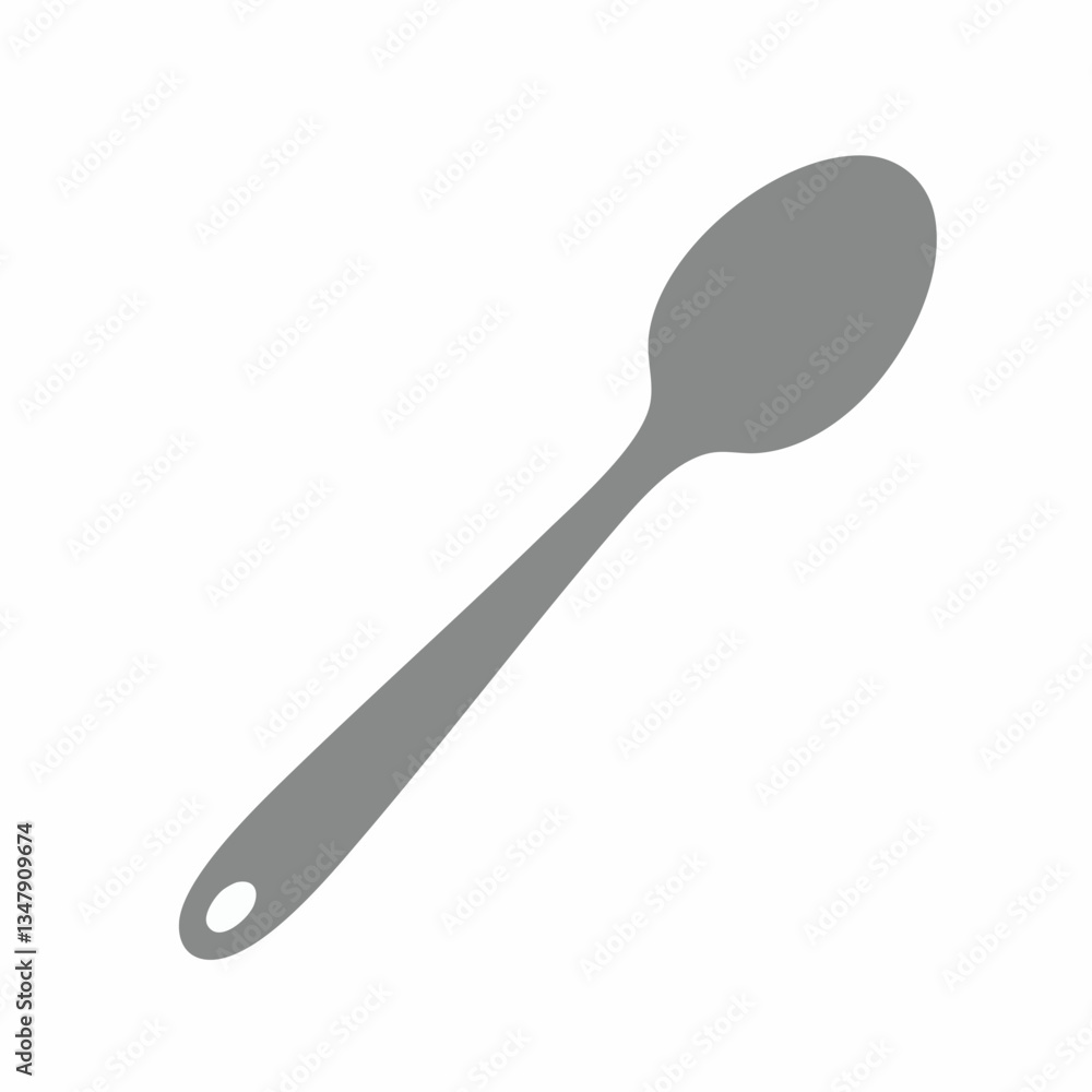Grey Table Spoon Illustration Vector Graphic. Vector image Grey Table Spoon Illustration Vector Graphic. Vector image