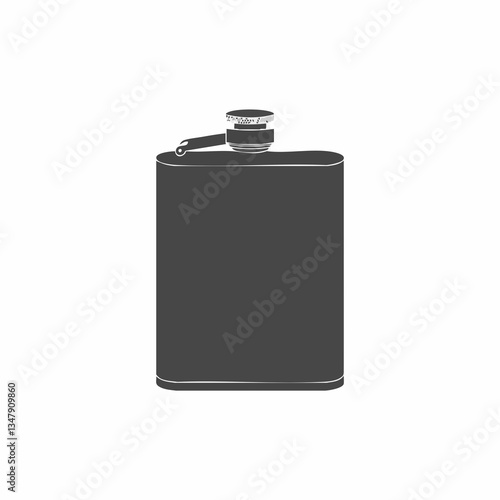 Flask Hip Flask Icon Illustration Graphic Design. Vector image