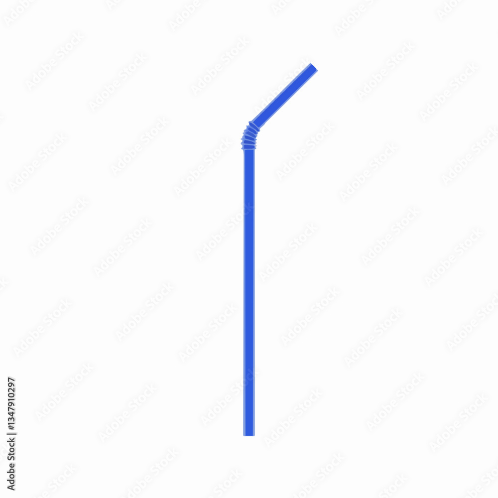 Bent Drinking Straw Vector Illustration. Vector image Bent Drinking Straw Vector Illustration. Vector image